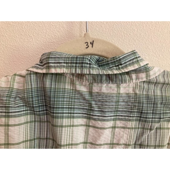 Exofficio Fishing Green Plaid Button Up Shirt Size XL Men Short Sleeve - Picture 9 of 11